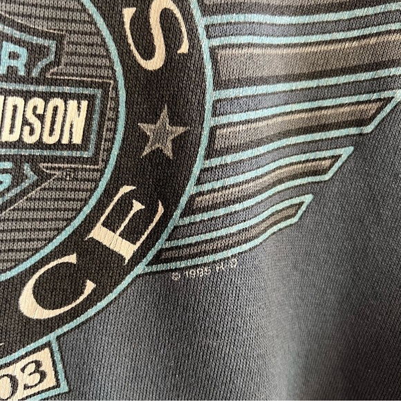Vintage 1995 Harley Davidson of Reno Nevada Pullover Grey / Blue Crewneck - Picture 7 of 13